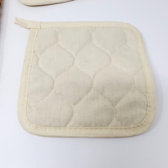 Vintage Cannon Franco 4 Pc Set Kitchen Towel Dish Cloth Potholders Flowers - Picture 3 of 4